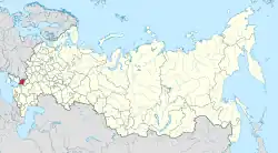DPR in its borders claimed by Russia shown in red