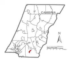 Location within Cambria County