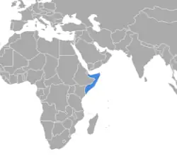 Location of Somalia (1962)