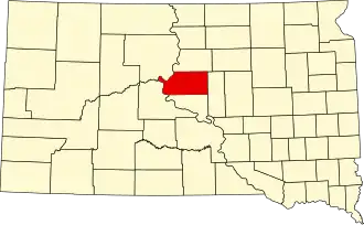 Map of South Dakota highlighting Sully County
