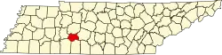 Map of Tennessee highlighting Lewis County