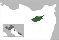 Location of Cyprus
