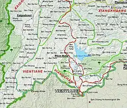 Map of Vientiane province