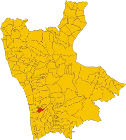 Location of Cerisano
