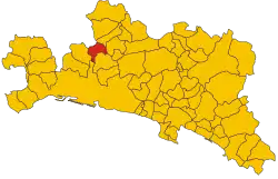 Location of Mignanego