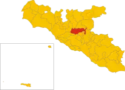 Position of the municipality of Sant'Angelo Muxaro in the free municipal consortium of Agrigento