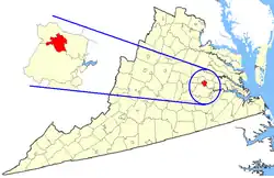 State map highlighting Richmond