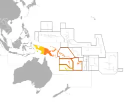 Image 14Outline of sovereign (orange) and dependent islands (yellow) (from Melanesia)