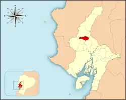 Location in Guayas Province