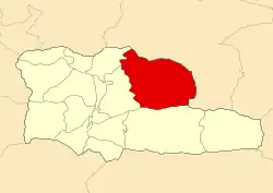 Location of Santa Rosa (Mieres)