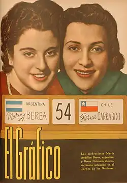 María A. Berea and Berna Carrasco. - El Gráfico 1053