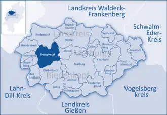 Dautphetal and its neighbouring municipalities