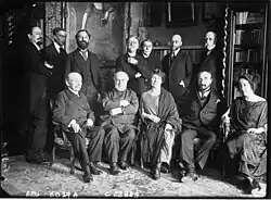 Judith Cladel (in the first row, at the far right), member of the jury of the Grand prix Flaubert de littérature in 1923 at the home of Marcelle Tinayre (centre)