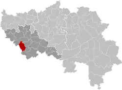 Location of Marchin in the province of Liège
