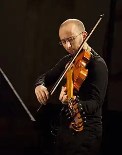 Marco Fusi playing viola d'amore