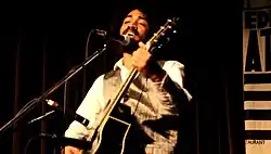 Marco Restrepo performing at Eddie's Attic in 2014