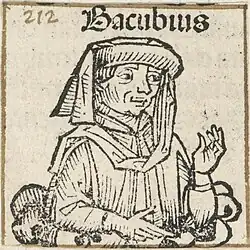 An illustration of Pacuvius from the Nuremberg Chronicle