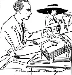 With Guilford Glynn, Iola, Kansas, city commissioner, August 13, 1911