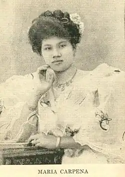 Contemporary promotional portrait of Maria Carpena