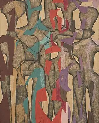 Maria Jarema, Wyrazy. Kompozycja abstrakcyjna, 1956, tempera and monotype on paper, National Museum in Szczecin