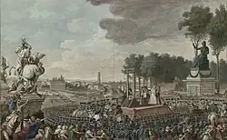 Marie Antoinette's execution by guillotine on 16 October 1793