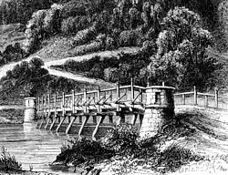 A pile bridge in Germany, c.1865