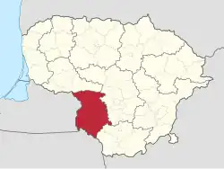 Location of Marijampolė County