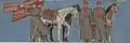 Detail of Arnautoff's mural for the Mariupol International Airport