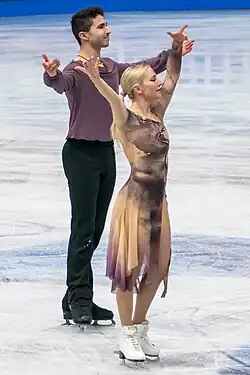 Marjorie Lajoie and Zachary Lagha at the 2025 World Championships
