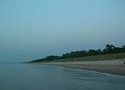 View along Marquette Beach towards West Beach
