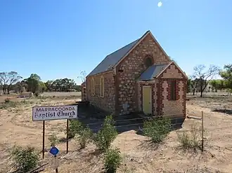 The heritage listed Marracoonda Baptist Church