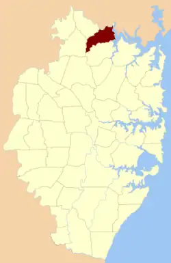 Location of the parish within Cumberland