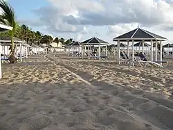 Tourist beach resort in Saint Kitts.