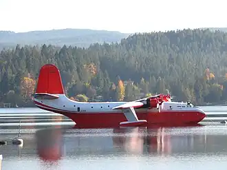 A Mars water bomber, one of the largest multi-engine sea-class aircraft