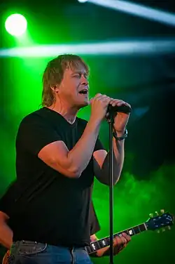 Martti Syrjä performing at Rakuuna Rock in 2014