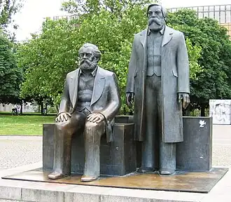 Image 8Statues of Karl Marx and Friedrich Engels in the Marx-Engels-Forum, Berlin (from Culture of East Germany)