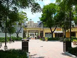 Entrance to east side near park