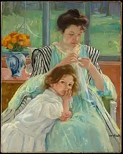 Image 63Young Mother Sewing, Mary Cassatt (from History of painting)