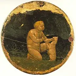 Verso with allegoric figures