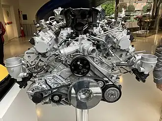 Nettuno engine at the Maserati Modena showroom