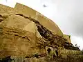 Masonry revetments along the foot of the cliff face - Citadel