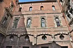 North façade reworked in the 19th century.