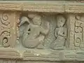 Another detail shows an ascetic holding a flywhisk and giving instruction to a disciple.