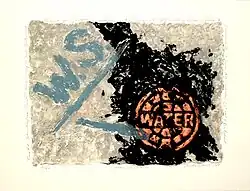 Water Service 2/20 (1985), collagraph, HM Paper, 24 x 30 in. ( 60.96 x 76.2&nbsp;cm), Nassau Community College Garden City, NY
