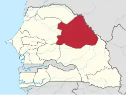 Location of Matam in Senegal