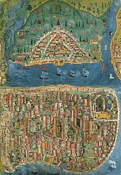 Image 3Map of Istanbul by the miniature artist Matrakçı Nasuh (from Culture of Turkey)