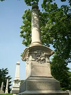Memorial for Matthias W. Baldwin, founder of Baldwin Locomotive Works