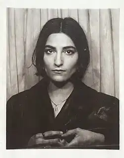 Mattiel Brown in a photobooth in Florence, Italy.