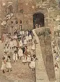 Courtyard Scene, Siena (c. 1898–99)