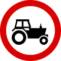 No agricultural vehicles (Tractors)